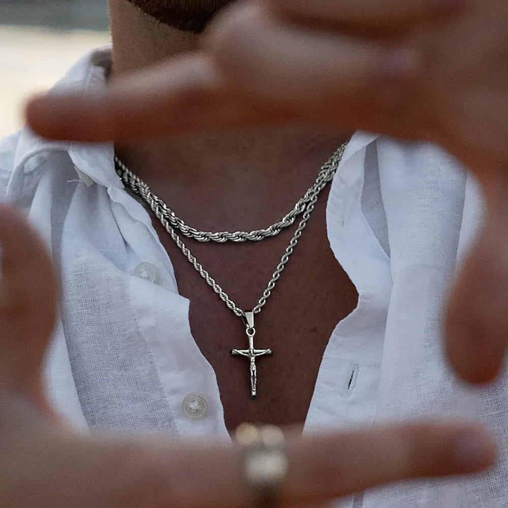 Colar Crucifixo Prata
