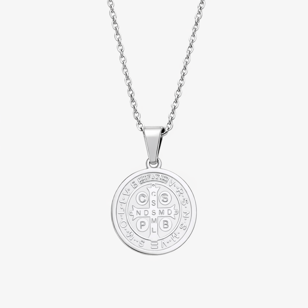 Colar São Bento Prata (Novo Modelo)