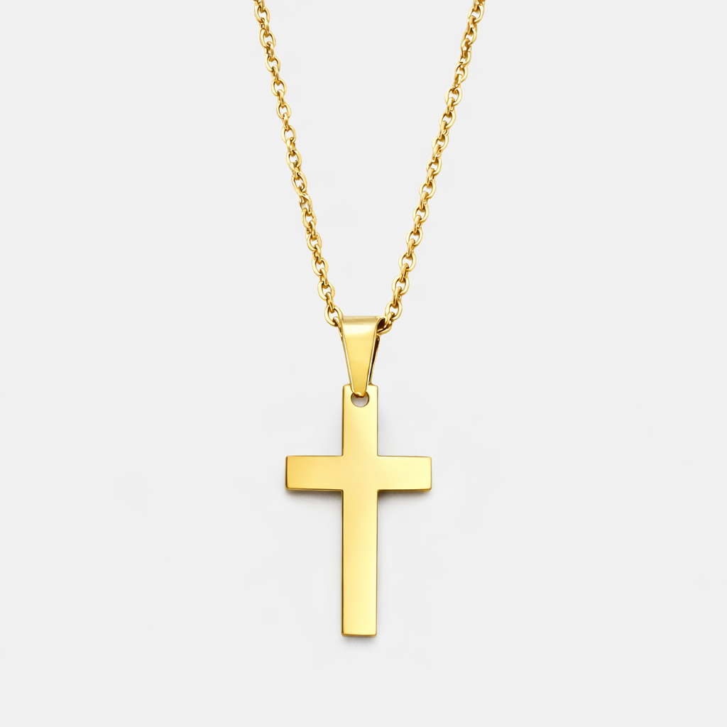 Colar Cruz Ouro (Novo Modelo)