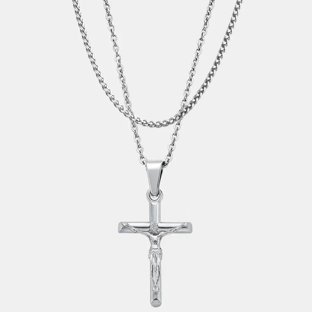 Kit Crucifixo Prata (Wheat)