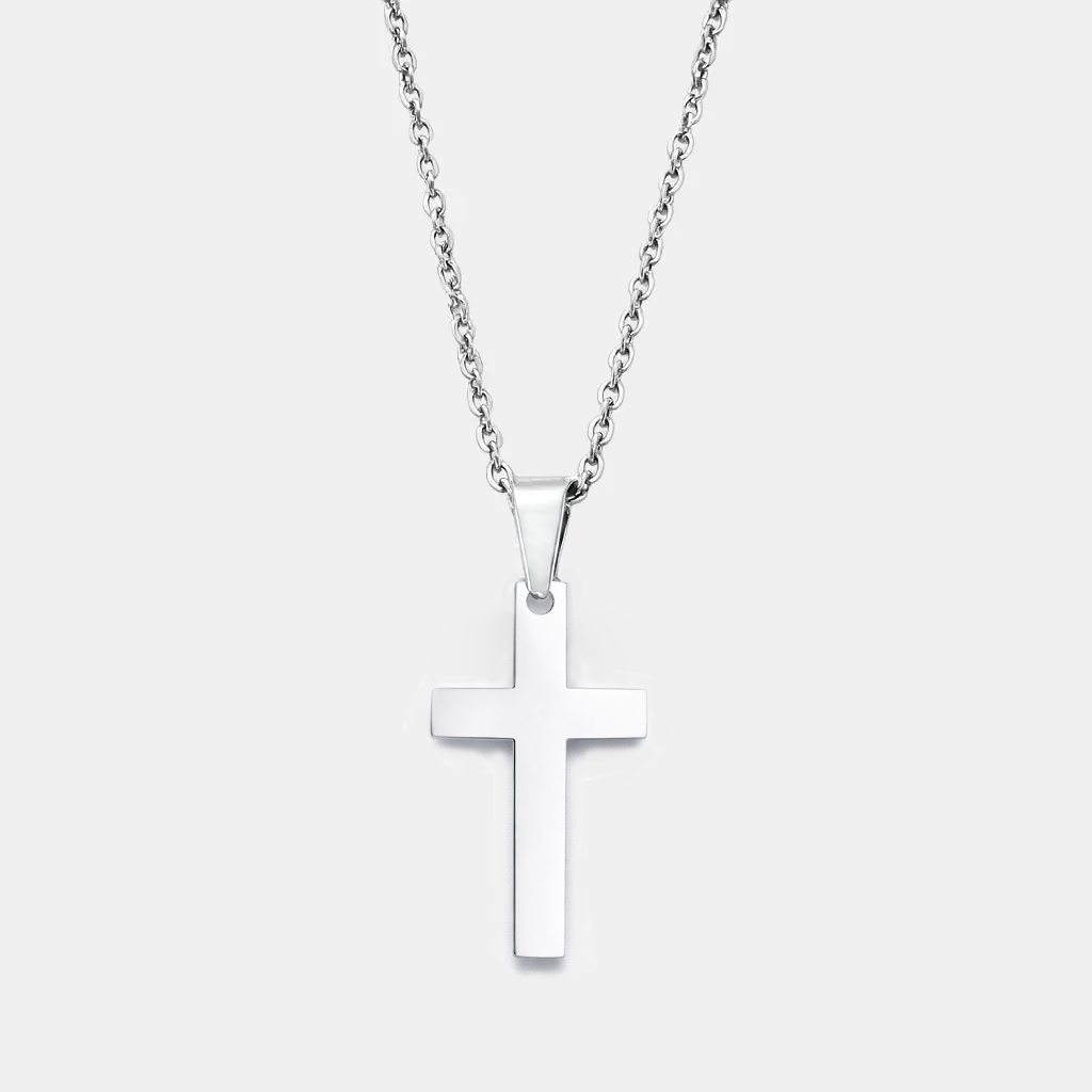Colar Cruz Prata (Novo Modelo)