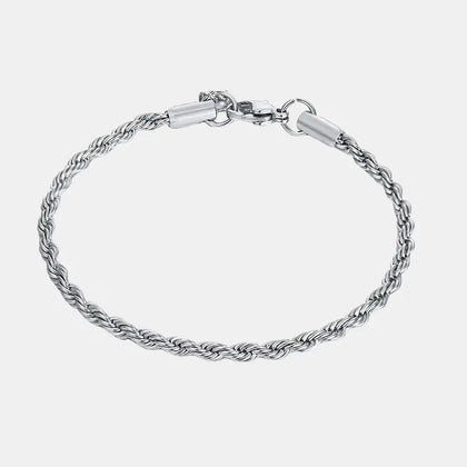Silver 4mm Rope Bracelet