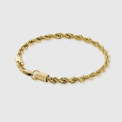 Gold 3mm Rope Bracelet