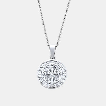 Silver Saint Benedict Necklace